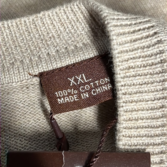 PERRY ELLIS PRINCIPLES V NECK SWEATER XXL SANDBAR HEATHER - Picture 6 of 7